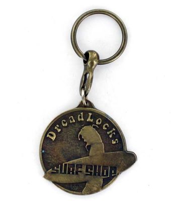 Llavero personalizado en oro antiguo con logo o marca