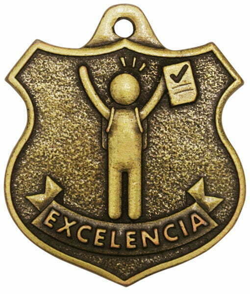 Medalla Premio a la Excelencia con logo personalizable al reverso