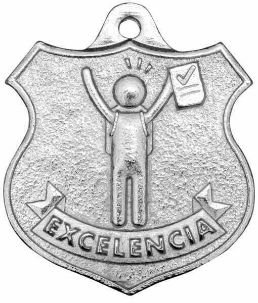 Medalla Premio a la Excelencia con logo personalizable al reverso