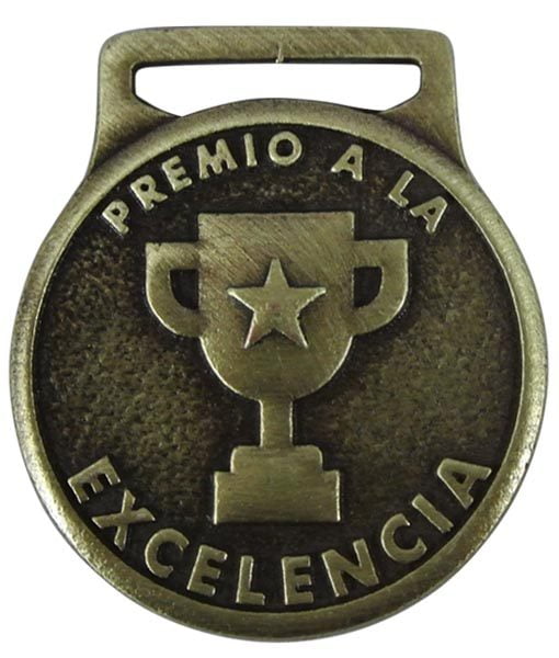 Medalla Premio a la Excelencia con logo personalizable al reverso