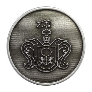 moneda plata antigua personalizado con diseño