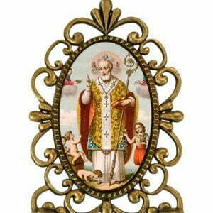 adorno portaretrato decorativo de San Nicolas de Bari