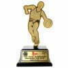 Trofeo de reconocimiento para deportes basquetbol dorado con placa personalizada