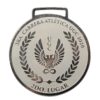 moneda personalizada plateada de laton con logo