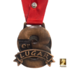 Medalla de Tercer Lugar en forma de silueta en cobre antiguo