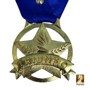 Medalla de Triunfo estilo latón brillante para premiaciones