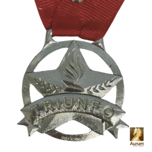 Medalla de Triunfo estilo níquel brillante para premiaciones