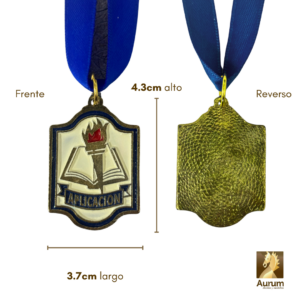 medalla de aplicación clásica para entregar a alumnos por sus buenas notas durante el año escolar