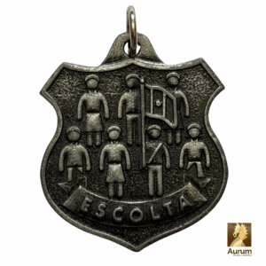 medalla de Escolta para alumnos en plata antigua